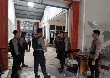 Siagakan Personel 24 Jam Polres Kediri Kota Pastikan Kantor dan Gudang Logistik KPU Aman
