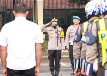 Wakapolres Kediri Pimpin Apel Pagi Tegaskan Netralitas Polri Hadapi Pemilu 2024