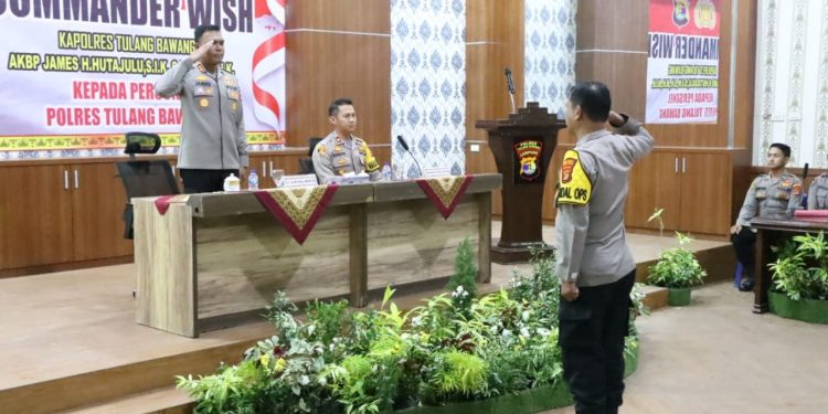 Kapolres Tulang Bawang Sampaikan Commander Wish Untuk Dipedomani Oleh Seluruh Personelnya