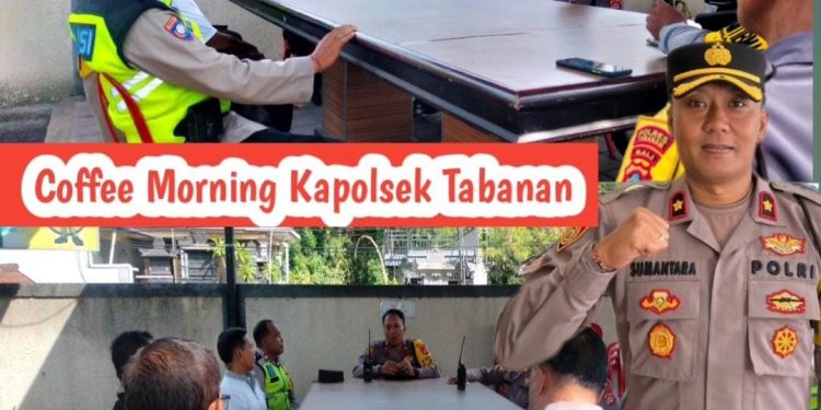 Kapolsek Tabanan Sampaikan Pelihara Kamtibmas Saat Acara cofee Morning