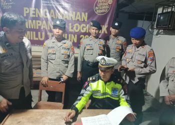 Polres Pamekasan Siagakan Personel untuk Pengamanan Gudang Logistik Pemilu