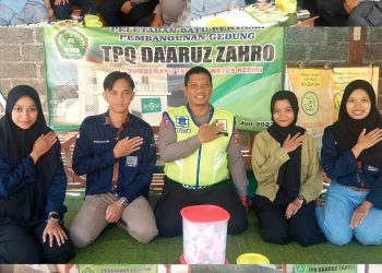 RANGKUL ULAMA KANIT KAMSEL SAT LANTAS POLRES KEDIRI SAMPAIKAN HIMBAUAN LARANGAN PENGGUNAAN KENALPOT BRONG.