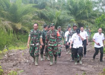 Dandim 0426 Tulang Bawang Tinjau Lokasi Sasaran TMMD TA 2024