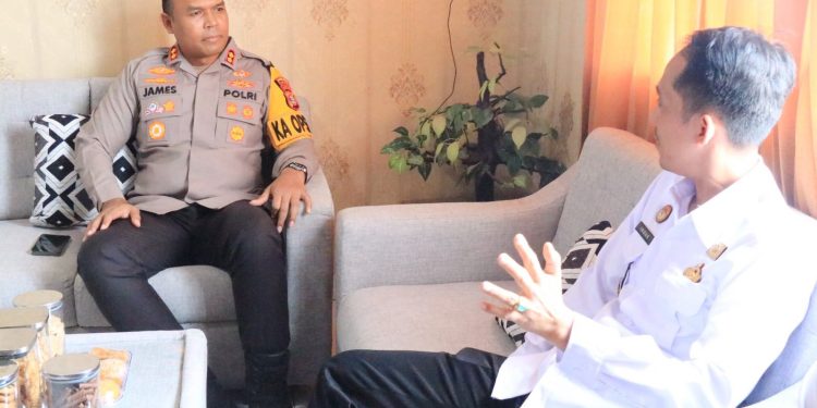 Aplikasikan Commander Wish, Kapolres Tulang Bawang Kunjungi Lanud dan Dua Stakeholder