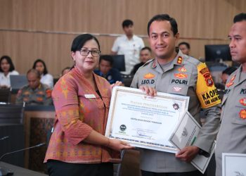 Polres Jajaran Polda Bali Terima Pengahargaan Dari Ombudsman RI