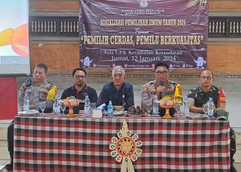 Edukasi Pemilu Damai 2024 Sinergitas Polres Tabanan, Kodim 1619 dan KPU Tabanan, Ajak Masyarakat Minimalisir Berita Hoax