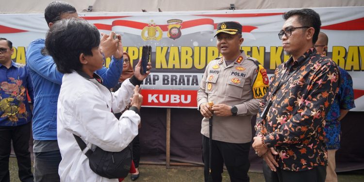 Perkuat Kordinasi dan Komunikasi, Kapolres Kubu Raya Datangi Kantor KPU, Bawaslu dan Gudang KPU