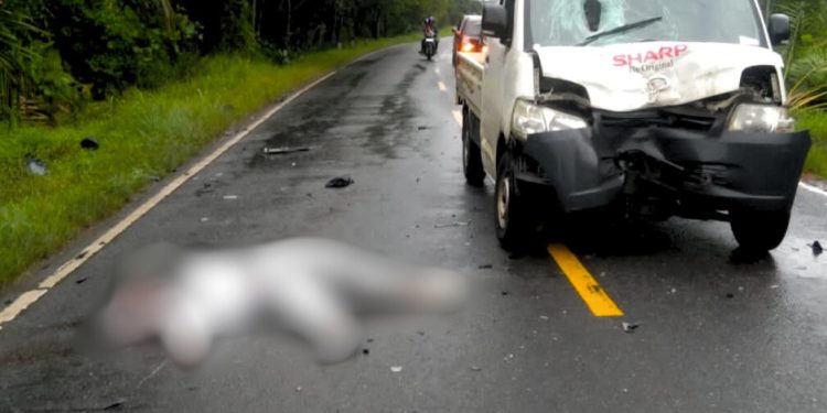 Usai Tertabrak Pick Up di Teluk Lais Kubu Raya,Seorang Pengendara Motor Tewas di Tempat