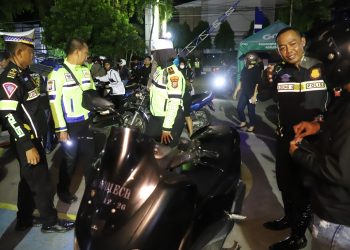 Tindak Tegas Pengguna Knalpot Brong, Polres Kediri Kota Amankan Puluhan Kendaraan