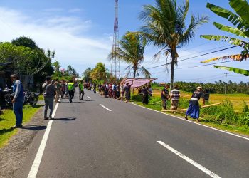 Polres Tabanan Pengamanan Aksi Damai Warga Masyarakat yang terdampak Proyek Nasional Jalan Tol di Desa Antosari