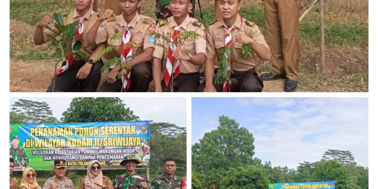 Kodim 0426 Tulang Bawang Serempak Tanam Pohon