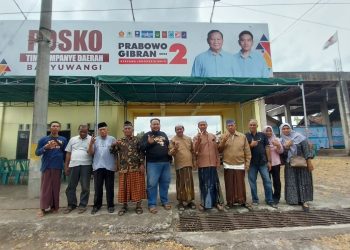ANTOSIAS MEMENANGKAN  PRABOWO GIBRAN,  PULUHAN KYAI KAMPUNG GRUDUK POSKO PEMENANGAN 
