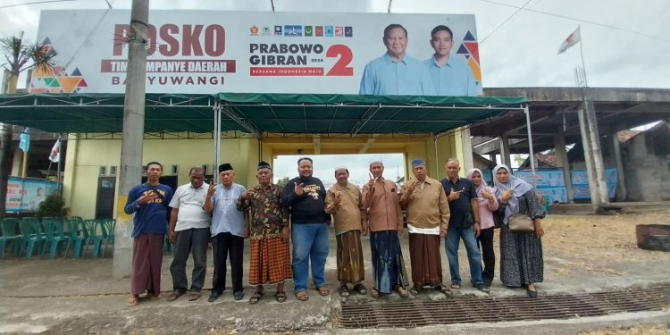 ANTOSIAS MEMENANGKAN  PRABOWO GIBRAN,  PULUHAN KYAI KAMPUNG GRUDUK POSKO PEMENANGAN 