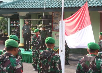 Dandim 0808/Blitar, Pimpin Upacara Bendera 17 an Bulan Januari Tahun 2024