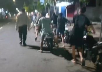 Gelar Patroli Skala Besar, Polres Nganjuk Menjaga Kamtibmas Tetap Aman Kondusif pada tahapan Pemilu 2024.