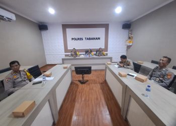Polres Tabanan ikuti Giat Zoom Meeting Kesiapan Pembangunan Satpas Protitife T.A. 2024