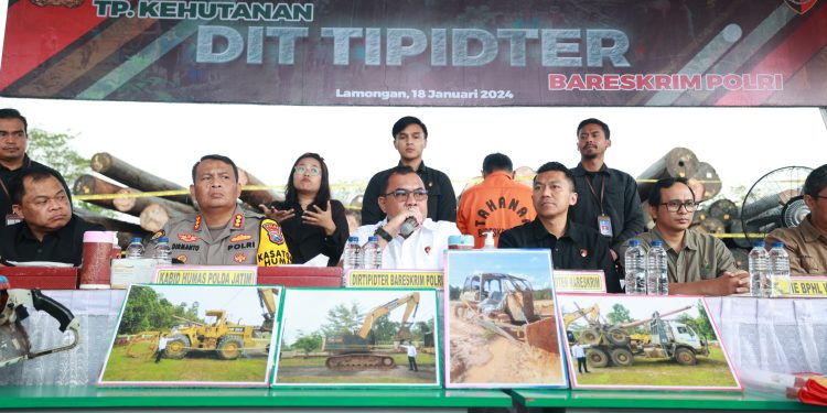 Bareskrim Polri Berhasil Ungkap Illegal Logging di Kalimantan Tengah