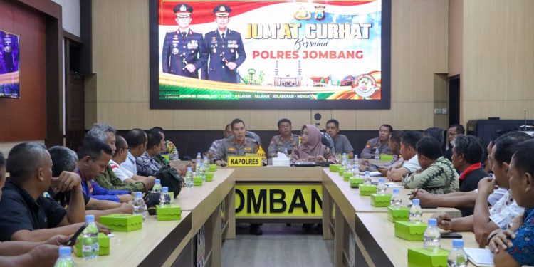Jelang Bulan Suci Ramadhan, Polres Jombang Gelar Jumat Curhat dengan Instansi Terkait