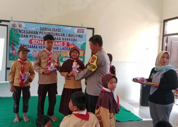 Stop Bullying di Kalangan Pelajar, BKTM Polres Kediri Kota Sosialisasi ke SDN Cerme 2 Kab Kediri
