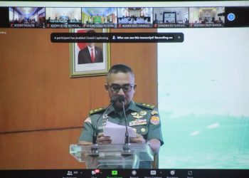 Dandim 0426 Tuba, Zoom Meeting Aster Kasad Bersama Forkopimda Tuba Dan Mesuji Tahun 2024
