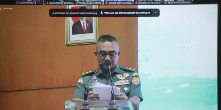 Dandim 0426 Tuba, Zoom Meeting Aster Kasad Bersama Forkopimda Tuba Dan Mesuji Tahun 2024