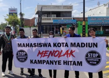 PMII Madiun Turun ke Jalan Bentuk Keprihatinan dan Tolak Kampanye Hitam