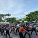 Jaga Kebugaran, Anggota Sat Samapta Polres Nganjuk Laksanakan Lari Pagi dan Latihan PBB