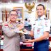 AUDIENSI DAN SILATURAHMI DANLANUD HANG NADIM BERSAMA POLDA KEPRI