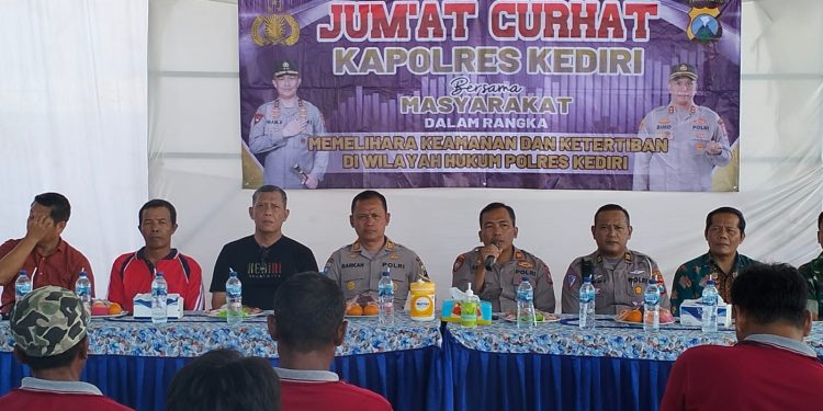 Jum’at Curhat Polres Kediri, Imbau Masyarakat Berpartisipasi Aktif Dalam Pemilu 2024
