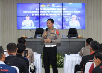 Polda Jatim Gelar Anev Mahameru Lantas dan Deklarasi Zero Knalpot Tidak Sesuai Spesifikasi Teknis