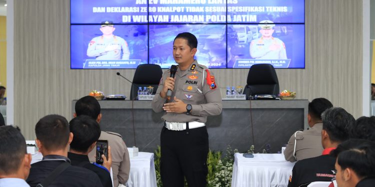 Polda Jatim Gelar Anev Mahameru Lantas dan Deklarasi Zero Knalpot Tidak Sesuai Spesifikasi Teknis