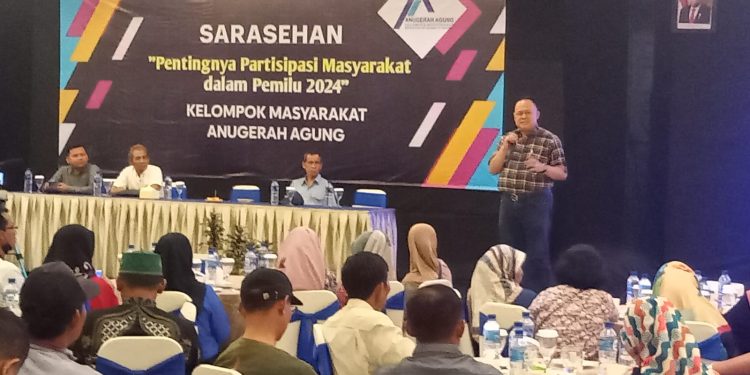 dr Agung Mulyono Menggelar Sarasehan” Partisipasi Masyarakat dalam Pemilu 2024.