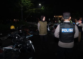 Gelar Patroli Gabungan Polres Kediri Amankan Puluhan Motor Berknalpot Tidak Sesuai Spektek