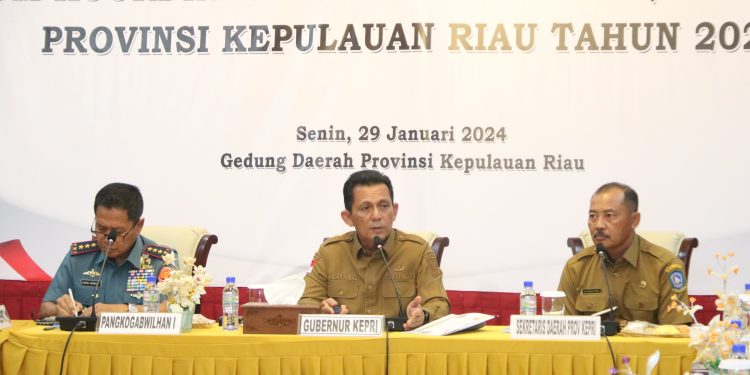 WAKAPOLDA KEPRI HADIRI RAPAT FORKOPIMDA PERSIAPAN PEMILU SERENTAK 2024