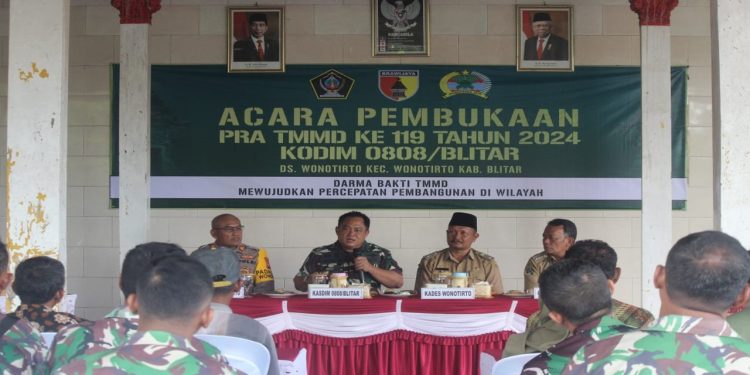 Kodim 0808/Blitar, Gelar Acara Pembukaan Pra TMMD Ke 119 TA. 2024