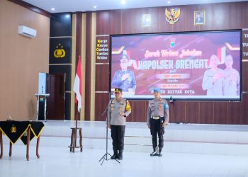 Pimpin Upacara Sertijab Kapolsek Srengat, Ini Kata Kapolres Blitar Kota