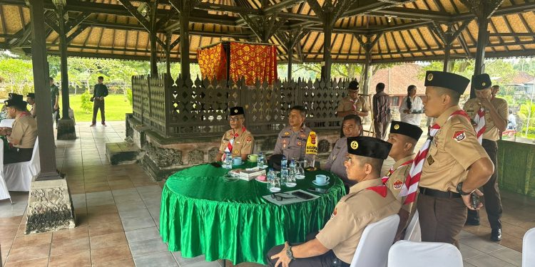 Waka Polres Tabanan Hadiri Pembukaan  Perkemahan Sabtu Minggu ( Persami ) Pramuka Saka Wira Kartika