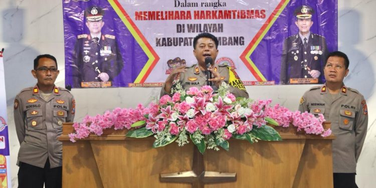 Polres Jombang Gelar Minggu Kasih di Gereja Kristen Abdiel Zion Jombang