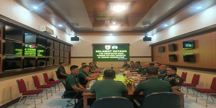 Jelang Serah Terima Jabatan Dandim Blitar, Tim Verifikasi Dari Korem 081/DSJ Madiun Datangi Kodim 0808/Blitar