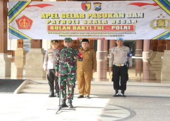 Dandim 0808/Blitar Pimpin Apel Gelar Pasukan dan Patroli Skala Besar Bulan Bakti TNI – Polri TA. 2024