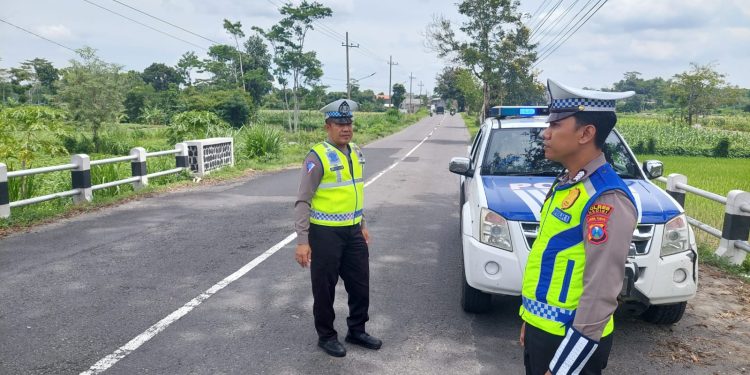 Jelang Pemilu 2024 Unit Gakkum Sat Lantas Polres Kediri Tingkatkan Patroli Taktis Jalur Black Spot dan Trouble Spot