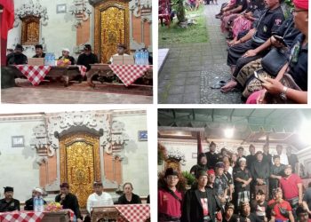 Didampingi Caleg PDI-P Caleg DPD RI I Ketut Wisna, ST MM, Simekrama Di Puri Abiantuwung