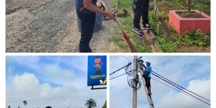 Semangat Gotong Royong, Lapas Gunung Sugih Gelar Jum’at Bersih