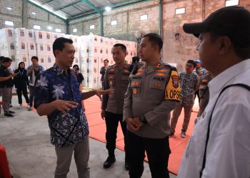 Pastikan Logistik Pemilu Aman, Kapolres Kediri Kota Cek Gudang KPU