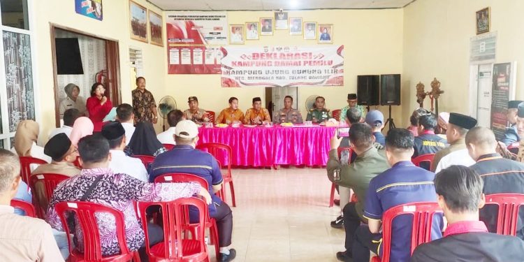 Lagi, Polres Tulang Bawang Deklarasikan 8 Kampung Damai Pemilu