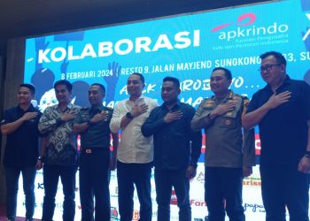 Ajak Warga Sukseskan Pemilu, Polrestabes Surabaya Bersama Apkrindo Sosialisasi Program Maknyos MakBleG