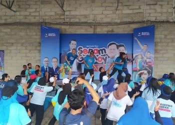 Basar UMKM , Senam Bersama di Lapangan PT Kinansah di Kelurahan Gebang  Berdampak Positif Perputaran Ekonomi Warga