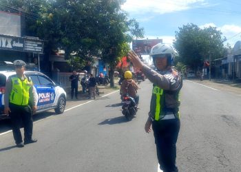 Hari terahir Libur Panjang Unit Turjagwali Sat Lantas Polres Kediri Lakukan Patroli Taktis Antsispasi Kecelakaan dan Kemacetan