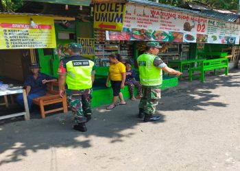 Pastikan Wilayah Aman Selama Masa Tenang Jelang Pemilu 2024, Anggota Koramil Jajaran Kodim 0808/Blitar Tingkatkan Pengamanan