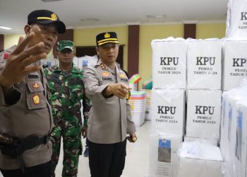 Pastikan Keamanan Logistik Pemilu, Kapolres Mojokerto Kota Cek Gudang PPK